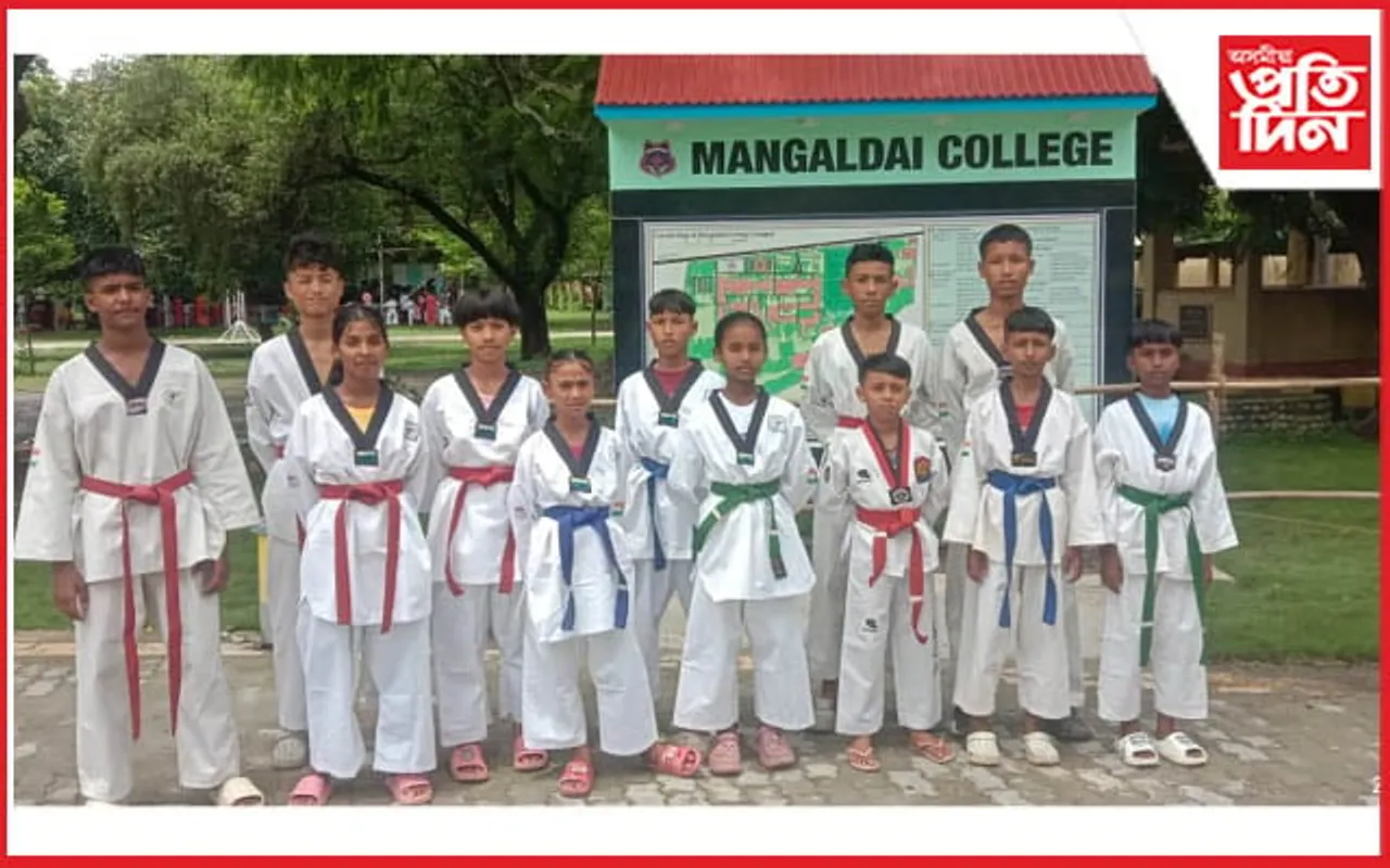 ৰাজ্যিক টাইকোৱাণ্ড প্রতিযোগিতাত বেকাজানৰ ৯ খেলুৱৈৰ পদক লাভ...